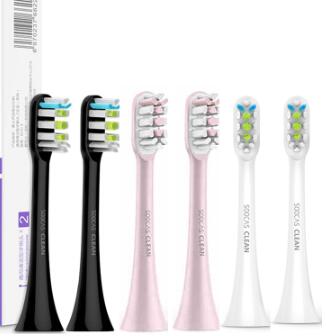 Soocas  x3u sonisk tandbørste elektrisk tandbørste til xiaomi mijia ultralyd automatisk opgraderet hurtigopladelig voksen vandtæt: 6 stk børster