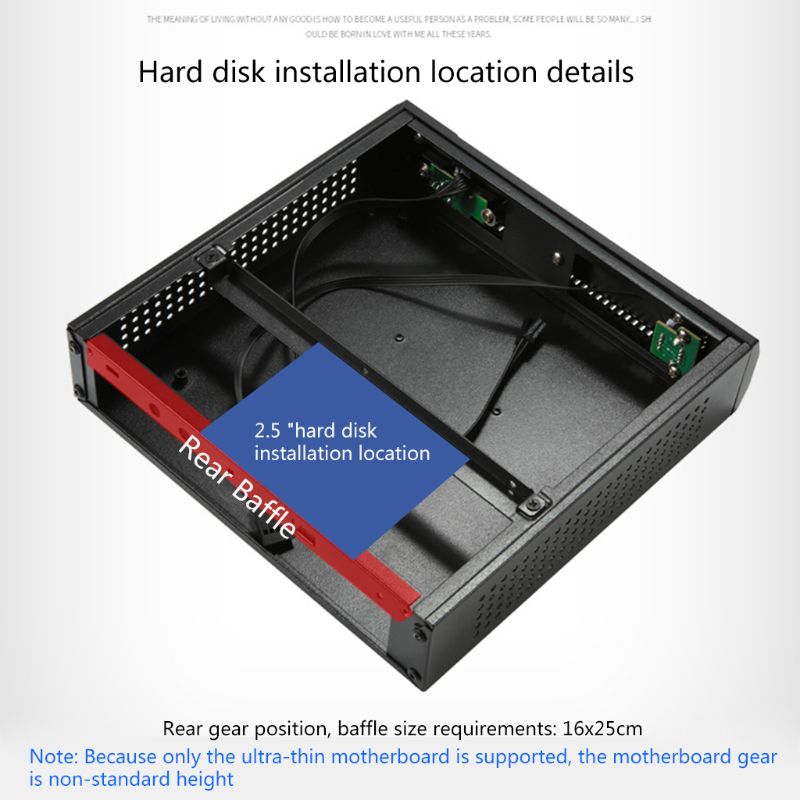 QX01 Mini Itx Computer Case Usb2.0 2.5 Inch Hdd Ssd Gaming Pc Desktop Chassis J0PB