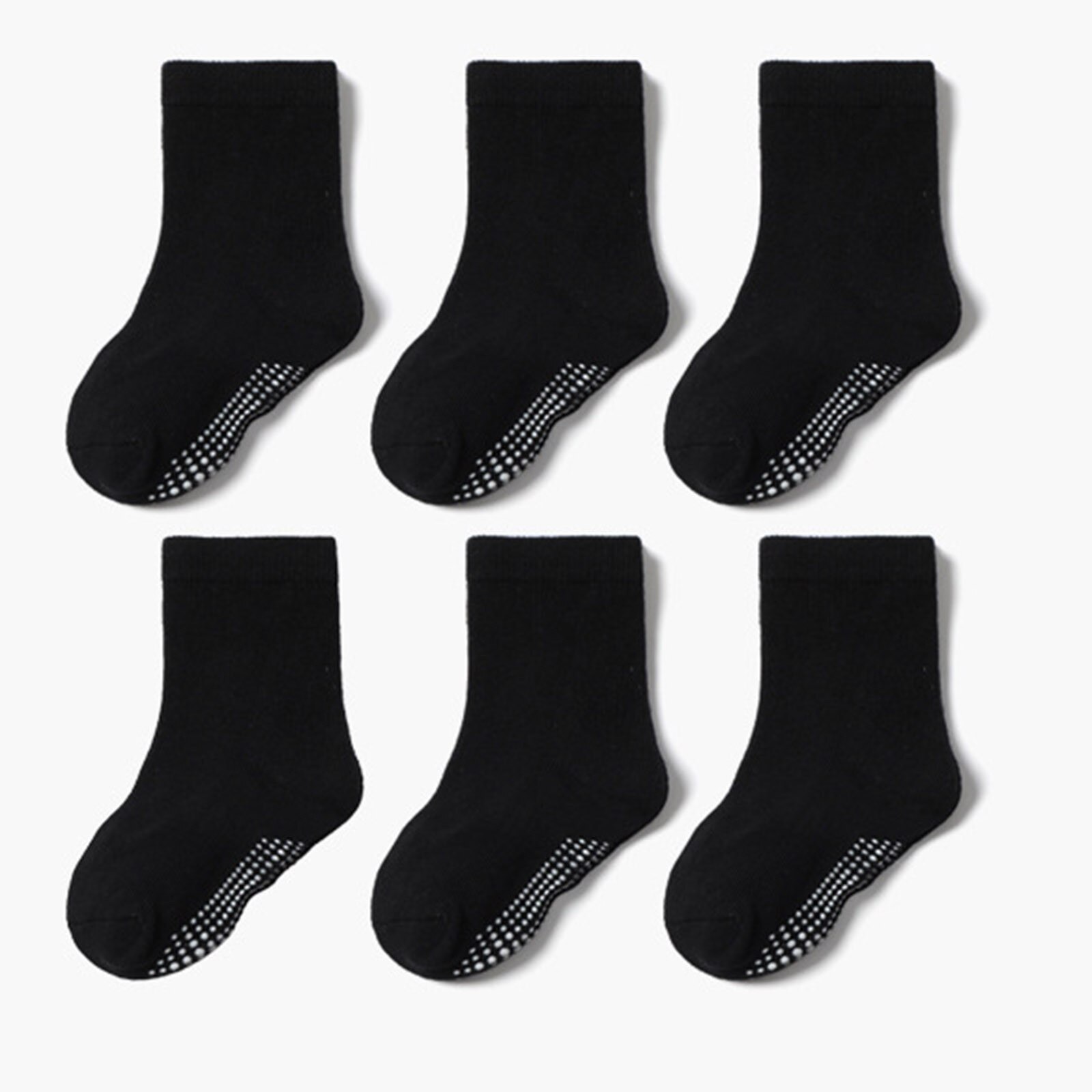 25 #6 Pairs Kleurrijke Peuter Kids Baby Jongens Meisjes Solid Anti-Slip Gebreide Warme Sokken Kamer Sokken Katoen lente Warm Casual: B / XL