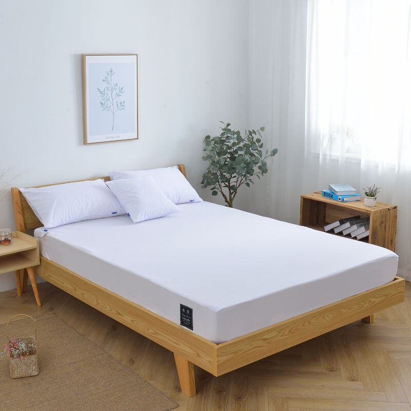Terry Waterdichte Matrasbeschermer Bed Protector Katoen Matras Topper Hoeslaken Voor Volwassen Bed Bug Multi Kleur 180X200: WHITE / 180x200X30CM