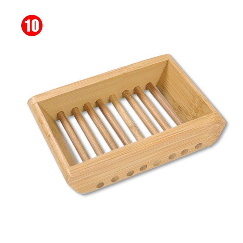 Jabonera de madera con soporte de bandeja de jabón, plato de rejilla para jabón, contenedor portátil para el hogar y el baño HR