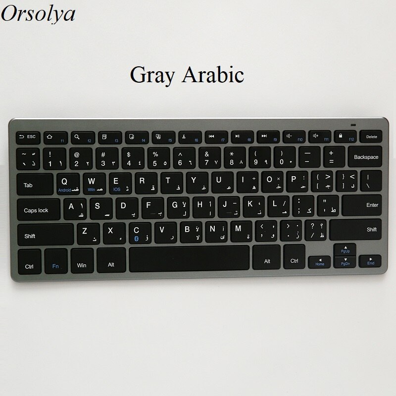 Mini Bluetooth Keyboard Portable Ultra Thin Wireless Keyboard with Russian/Spanish Layout for Tablet/Laptop/IOS/Windows/Android