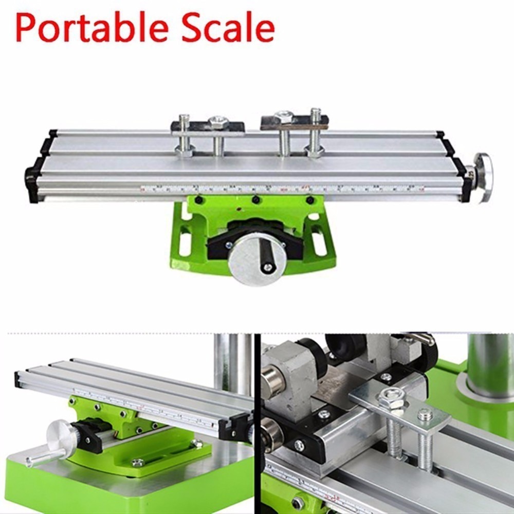 2 Axis CNC Multifunction Mini Working Table Bench Vise Bench Woodworking Drill Milling Machine Stent