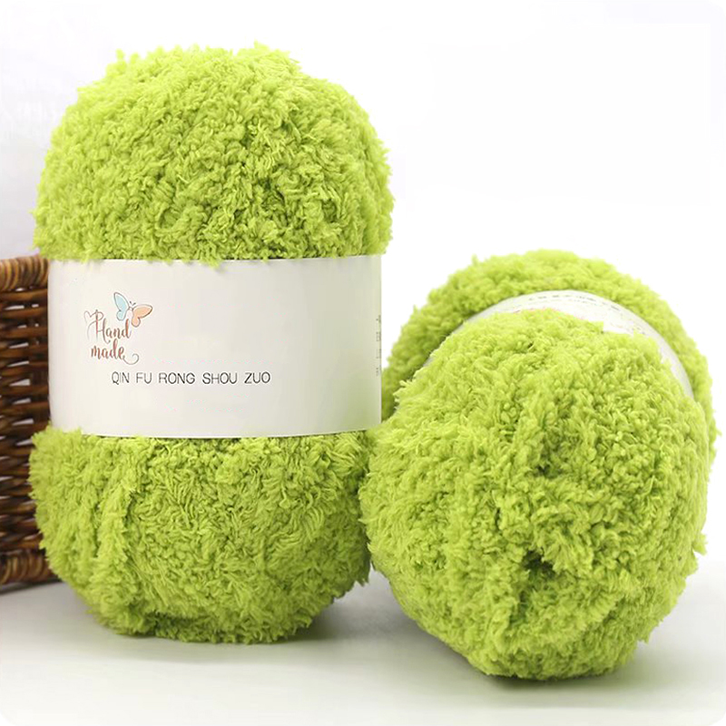 50g/rollo de hilo Coral de terciopelo suave para manualidades, hilo de lana tejido a mano, bufanda de ganchillo, suéter, manta, hilos de visón esponjosos, hilo de línea