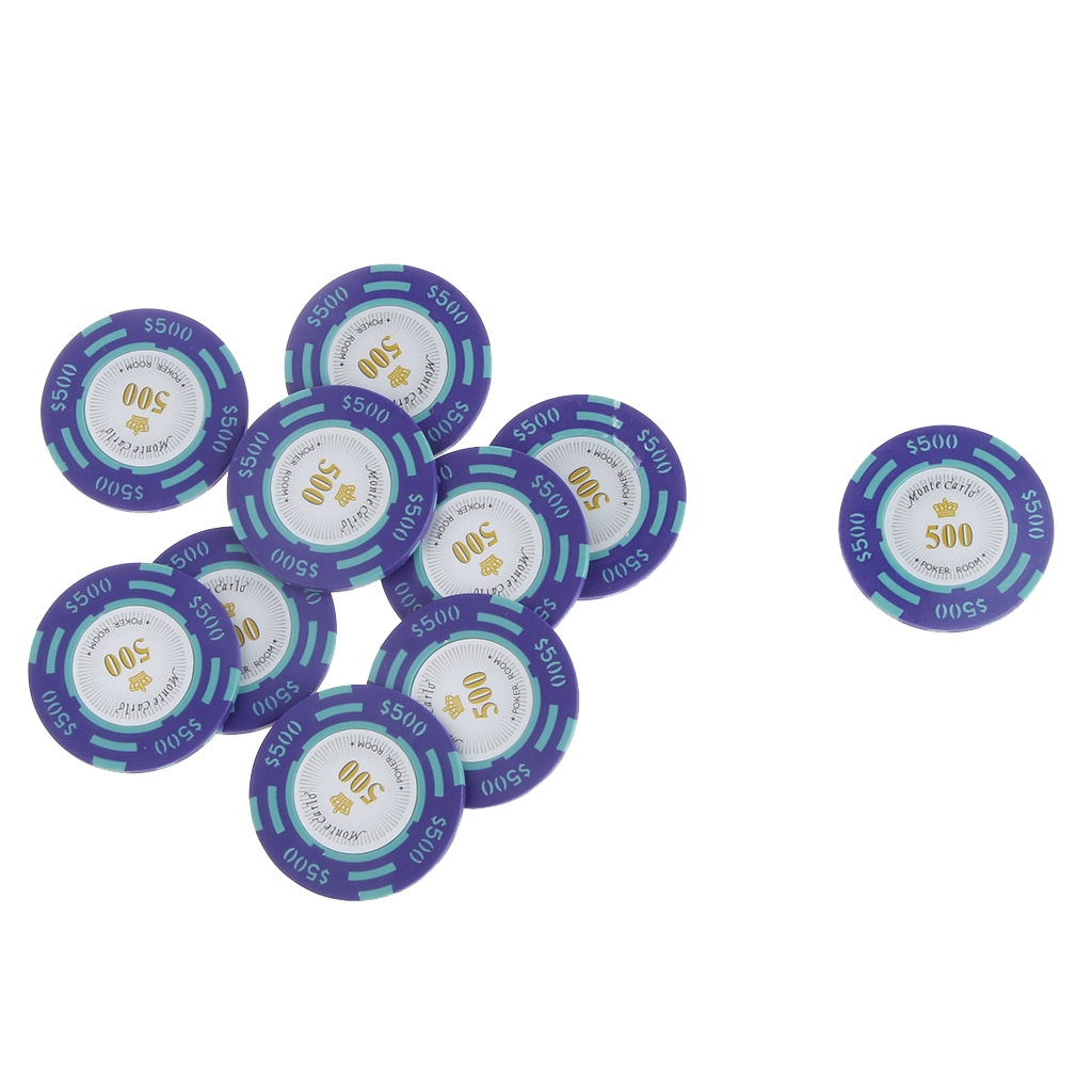 4X0.3 Cm 500 Dollar Par Waarde Monte Carlo Poker Room Label Casino Klei Chips