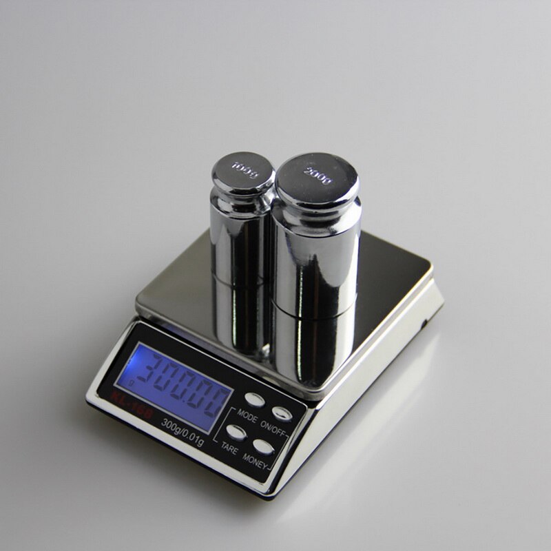 Urijk básculas portátiles 100g-1000g joyería de alta precisión Básculas Digitales hierbas medicinales de bolsas de escalas doradas
