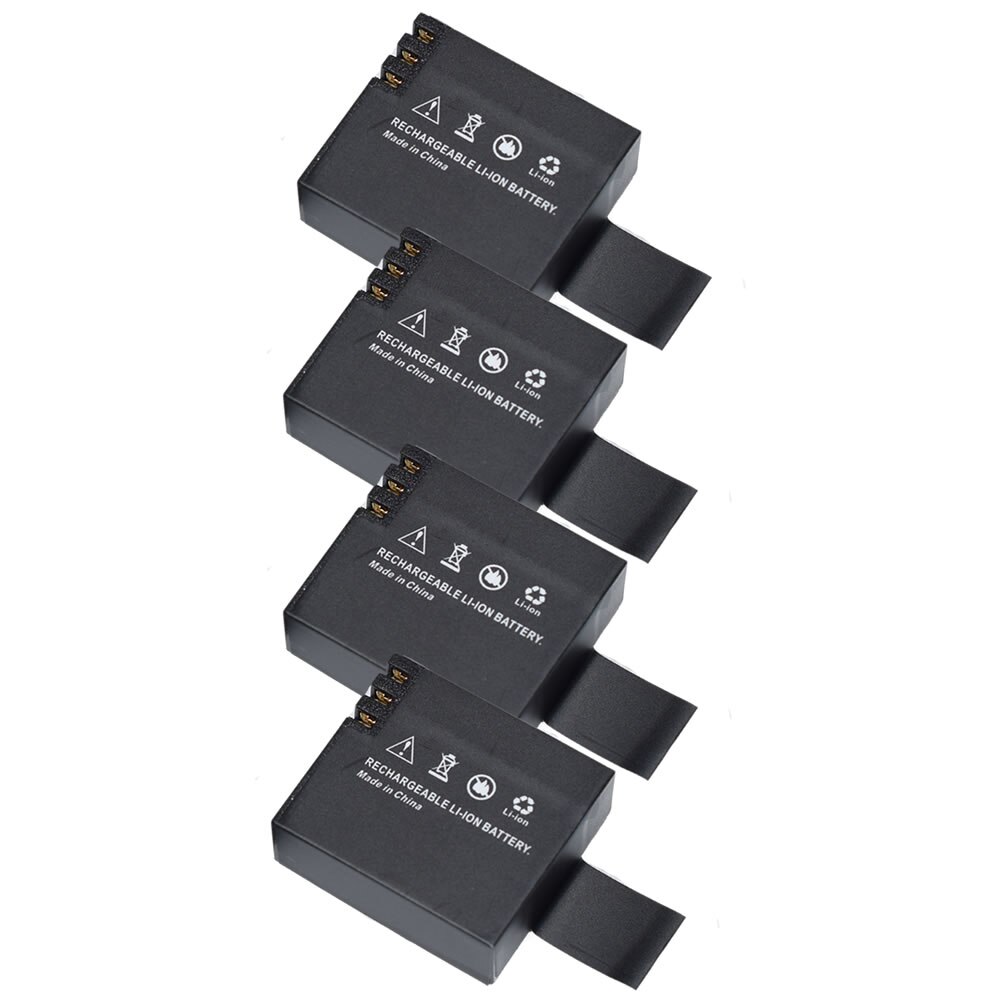 2x PG1050 1050 Camera Batterijen Voor Sjcam SJ4000 SJ5000X Eken H9 H9R H8R H8: 4 Battery