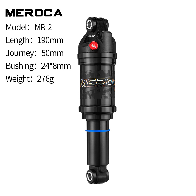 MEROCA vtt vélo amortisseur d'air 165mm 190mm pression d'air réglable en alliage d'aluminium vélo vtt amortisseur d'air