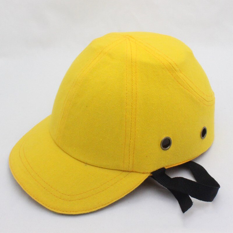 Travail sécurité bosse casquette casque coquille adulte homme Anti-fracassant Baseball chapeau en plastique dur Sports Style extérieur usure Protection de la tête: YELLOW