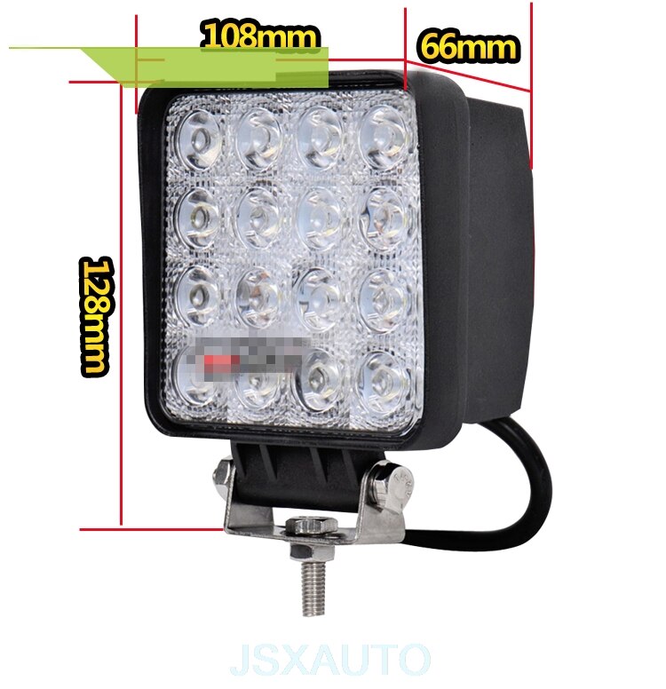 Lumière de travail pour pelle | Grande lampe, éclairage Boom 12V24V, accessoires pour pelle Kobelco SK Doosan CATERPILLAR CAT: 48W white