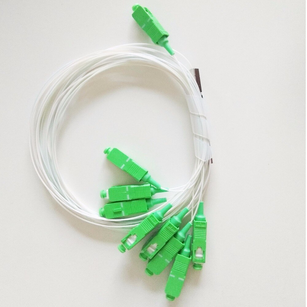 FTTH Fibra Optica PLC Splitter 0.9mm 1x8 SC APC connector 10pcs