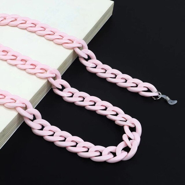 Mode Leesbril Ketting Voor Vrouwen Acryl Zonnebril Kettingen Lanyard Anti-Slip Cord Holder Neck Strap Touw: 17