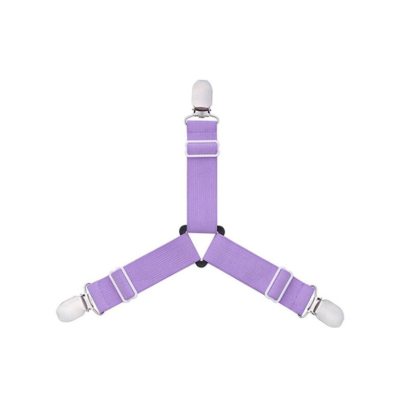 4Pcs/set Elastic Bed Sheet Holder Belt Fastener Bed Sheet Clips Home Textiles Bed Clip Mattress Blankets Bed Holder Gadgets: WHITE