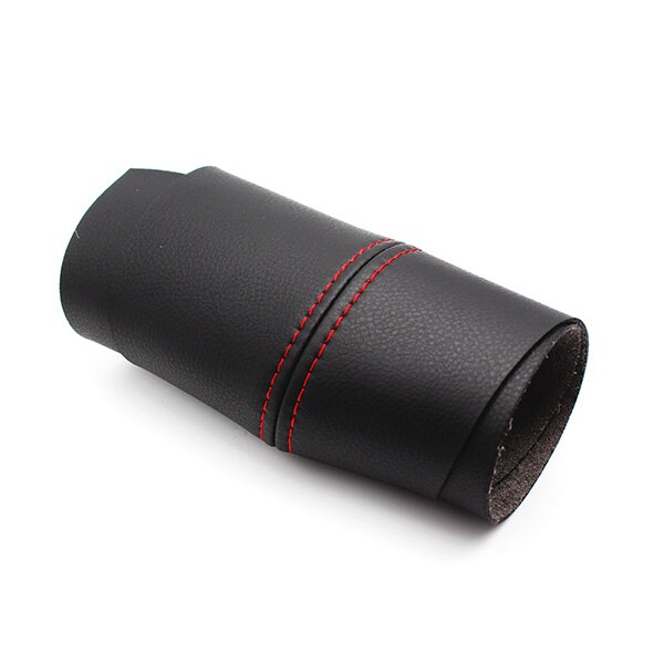 Apoyabrazos de puerta de coche para Peugeot 307, 2004, 2005, 2006, 2007, , , 4 Uds., cubierta de cuero de microfibra embellecedora: black with red line / front pair