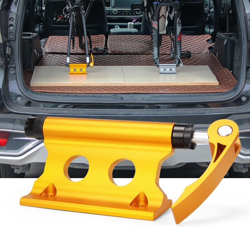 Abzb-Bike Vork Mount Fiets Truck Bed Dak Fietsenrek Fiets Vork Mount Blok Truck Mount Voor Mtb Road fiets: Yellow