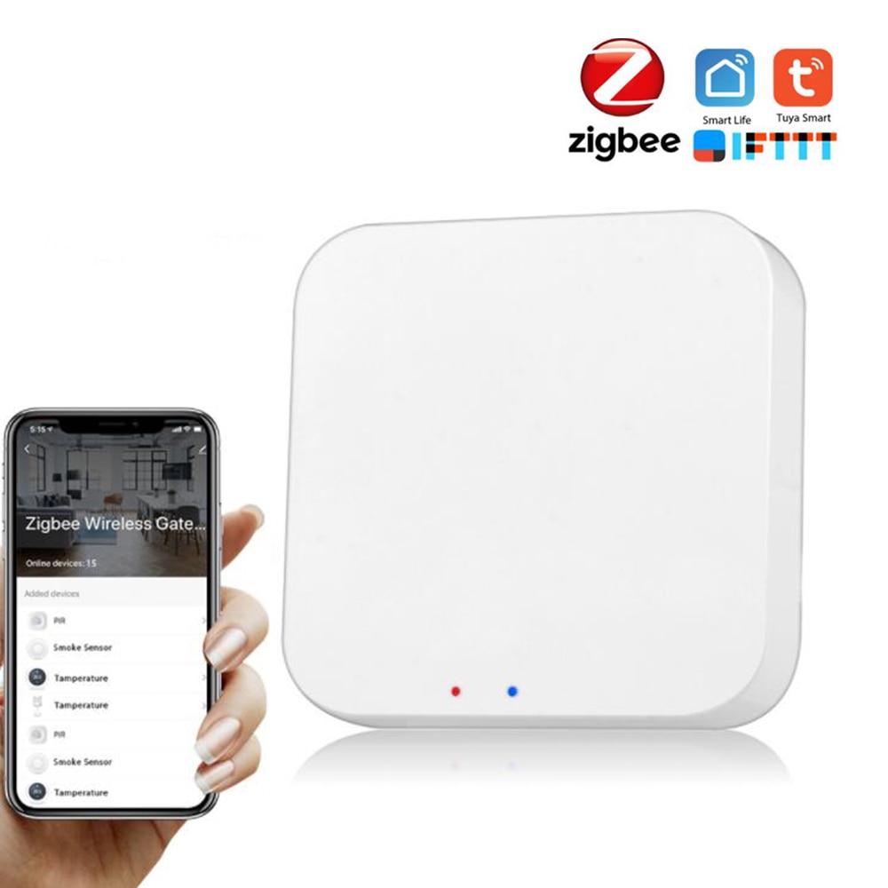 Smart Home Zigbee Wireless Smart Gateway Hub Remote Control Zigbee Devices Via Tuya Smart Life APP Works With Alexa Google Home