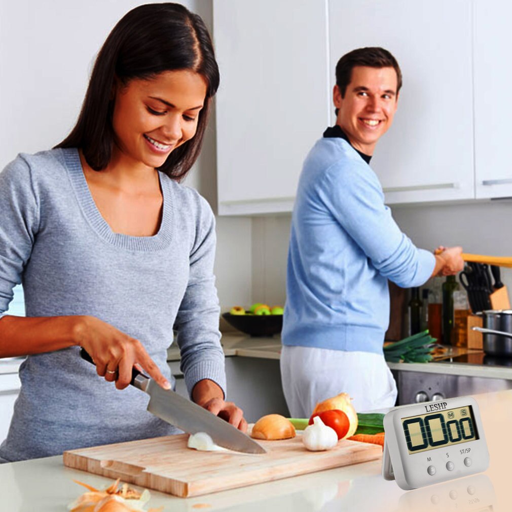Big Multifunction LCD Digital Kitchen Cooking Timer Count-Down Up Clock Reminder Magnetic Stopwatch Alarm Electronic Tool