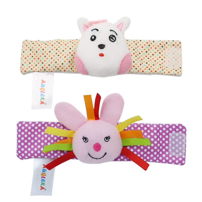 Toepassen Op Van 0 Tot 24 Maanden Oude Baby Sokken En Polsbandjes Rammelaar Cartoon Dieren Zebra Herten Bee Kever Aap leuke Baby Sokken: 1 pair wrists 10