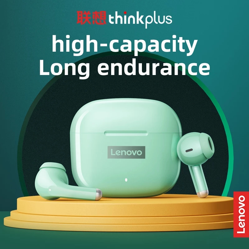 5 sztuk oryginalne bezprzewodowe słuchawki Lenovo LP40 PRO Bluetooth 5.0 podwójna redukcja szumów stereo Bass sterowanie dotykowe długi czas czuwania