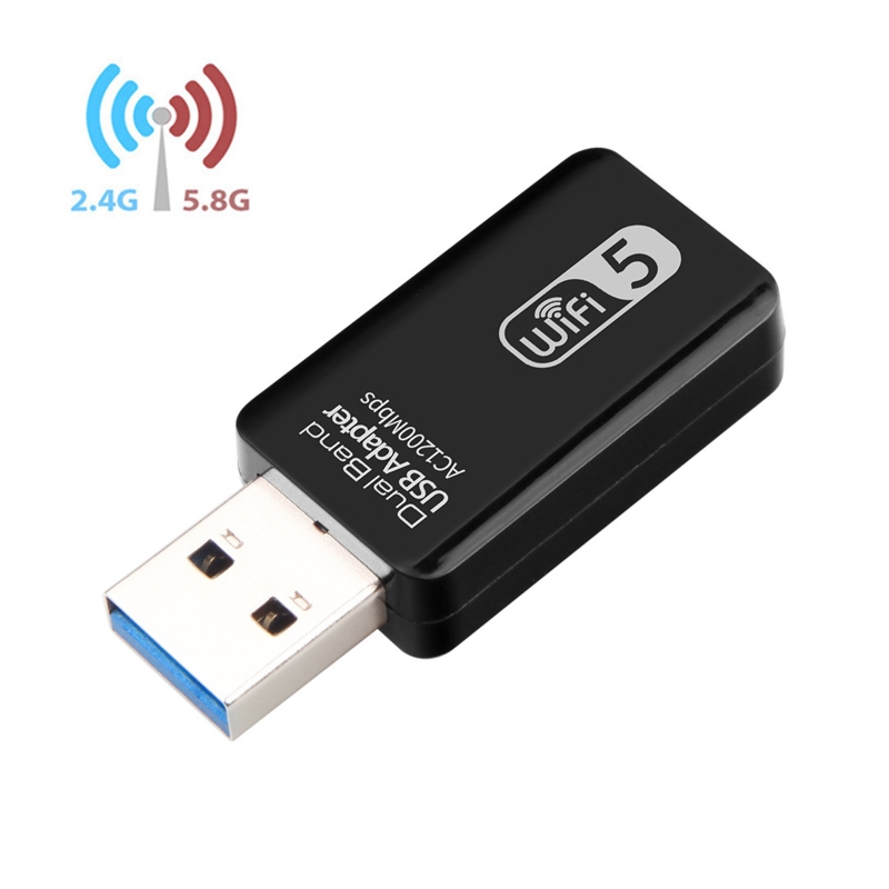 5.8G/2.4G Wireless USB WiFi Adapter 1200Mbps Network Card WiFi Receiver Transmitter Dual Band Fast Receiving for PC