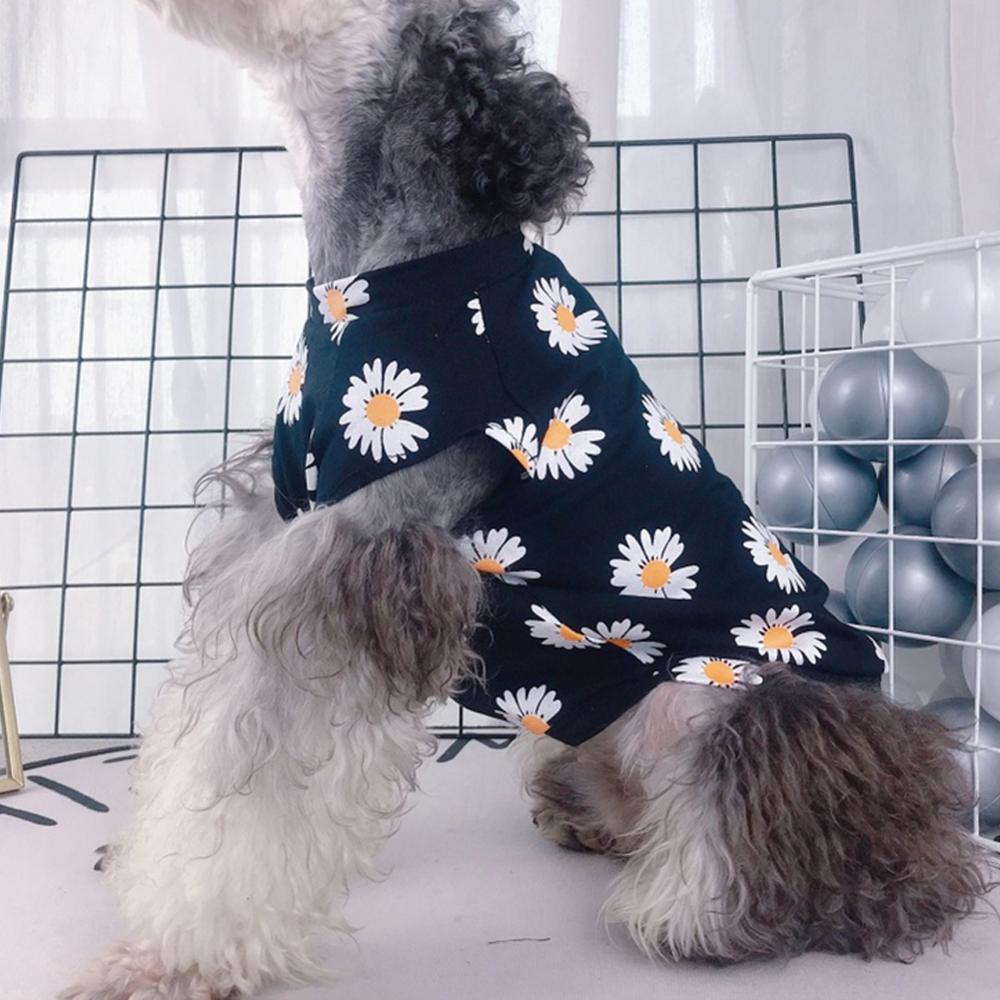Pet Dog Clothes Dogs Daisy T-Shirt for Small Medium Dogs Puppy Coat Spring Summer Travelling Outfit Cloth Teddy Bichon Chihuahua