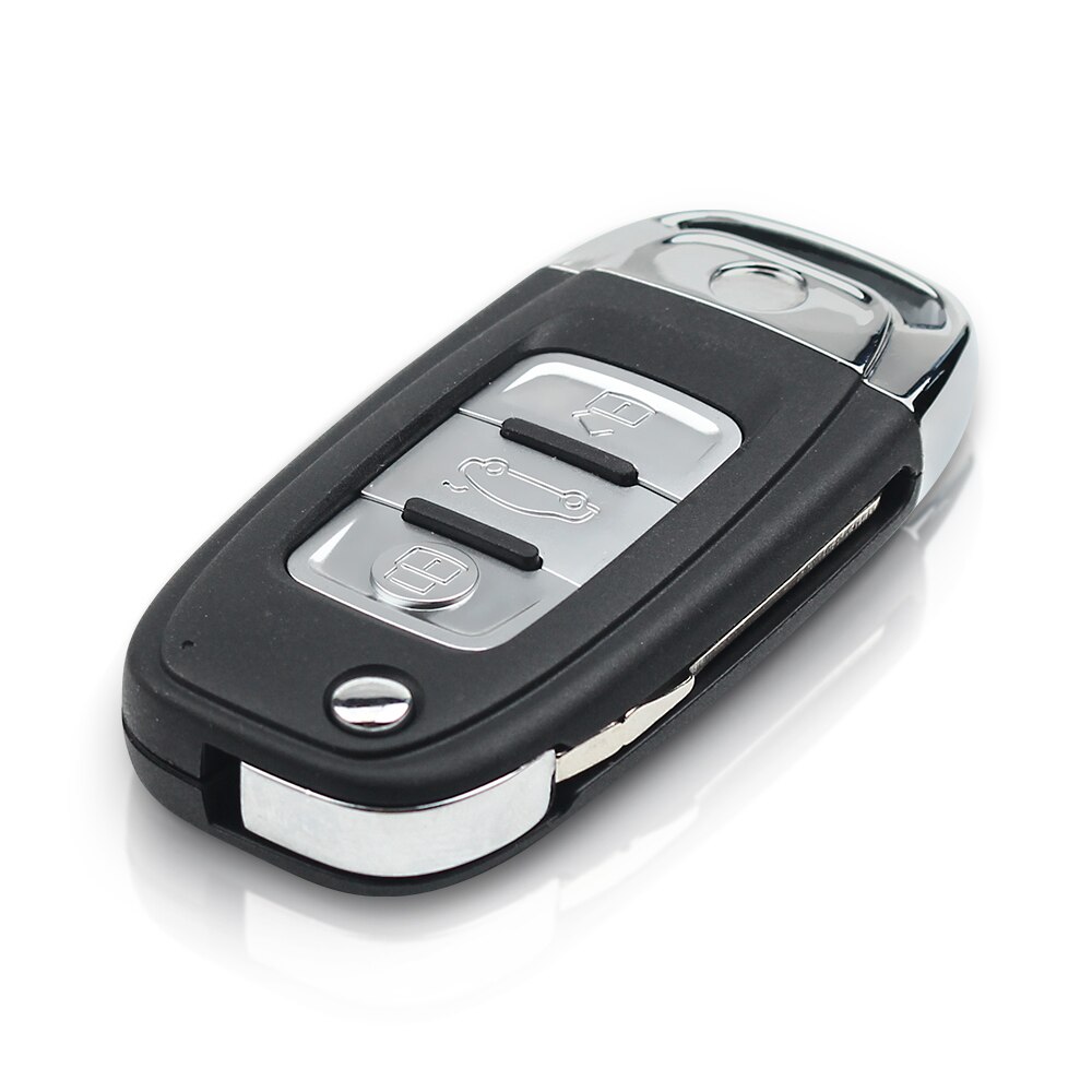 Keyyou 3 knappar modifierad filp fällbar fjärrnyckel skal fodral för vw/volkswagen caddy eos golf jetta beetle polo up tiguan touran