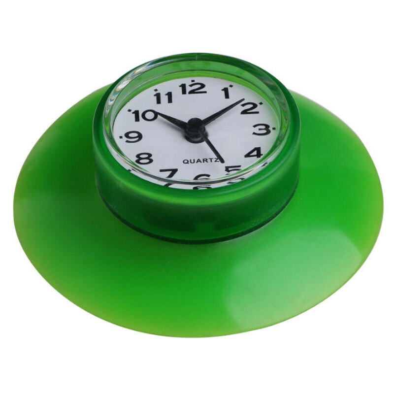 Waterdichte Sucker Klok Douche Booth Krachtige Gehandeld Home Sucker Digitale Klok Stijl Badkamer Keuken: green