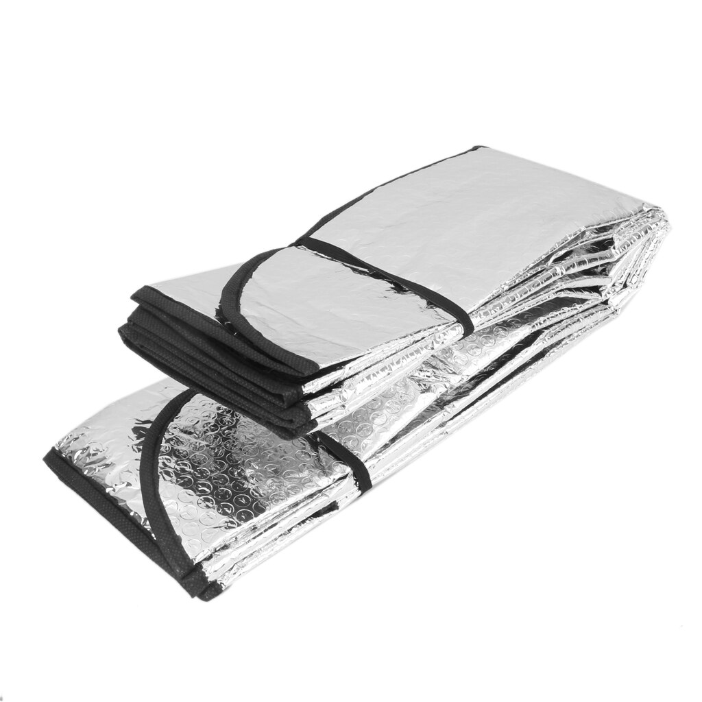 Auto bil solskærm foldbar metallisk solskærm forrude reflekterende skygge cover