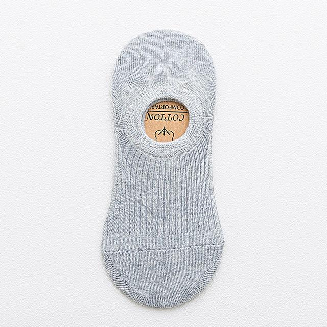 Zomer antislip onzichtbare no show sokken effen snoepkleur gekamd katoen japanse vrouwelijke casual bootsokken: Grijs