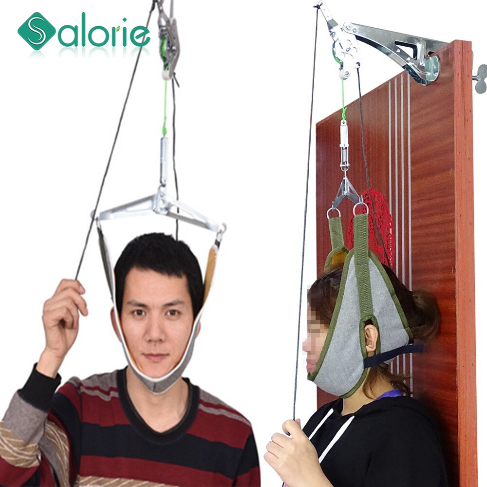 SALORIE Neck Massager Door Hanging Cervical Neck Traction Device Adjustable Head Cervical Spine Massage Relaxing Stretcher Tools