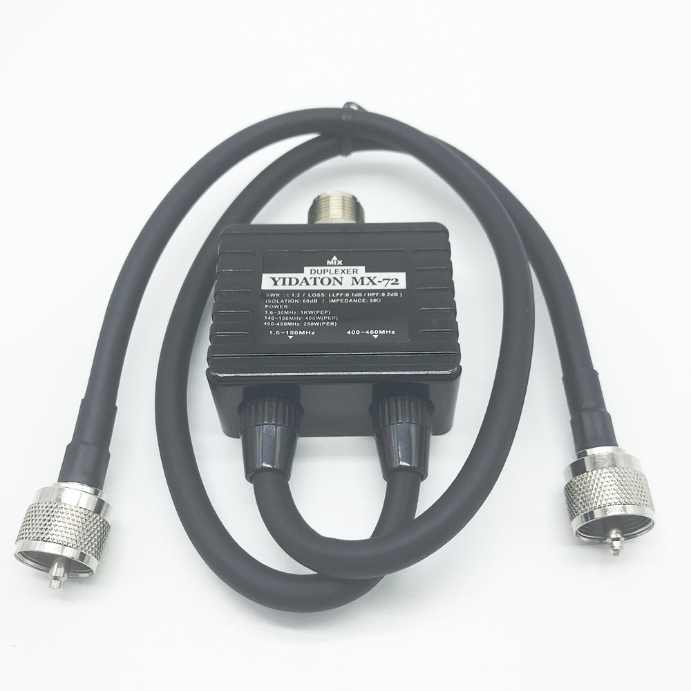 Combinatore ntenna MX-72 HF VHF UHF tri band HAM Walkie talkie Antenna Duplexer lineare SO239 plug-in 50 ohm 60-100W