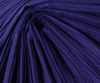 2 Meter 150 cm 59 "breite grau plissee Chiffon stoff perle garn stoff MM96: 10 Violett Blau