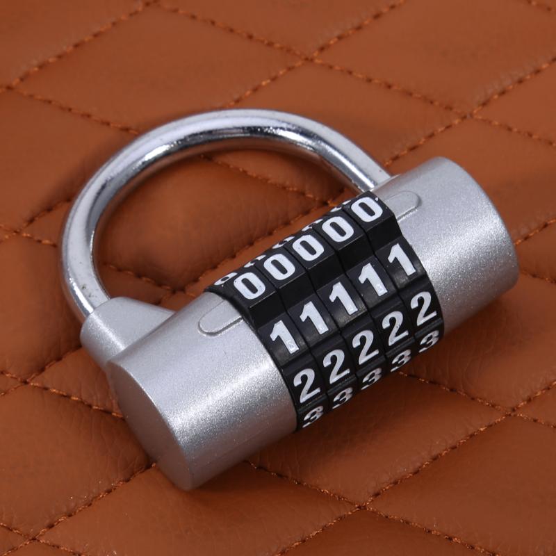 Cadenas à code à 4/5 chiffres avec mot de passe et anse large, cadenas à combinaison, sécurité de voyage en toute sécurité