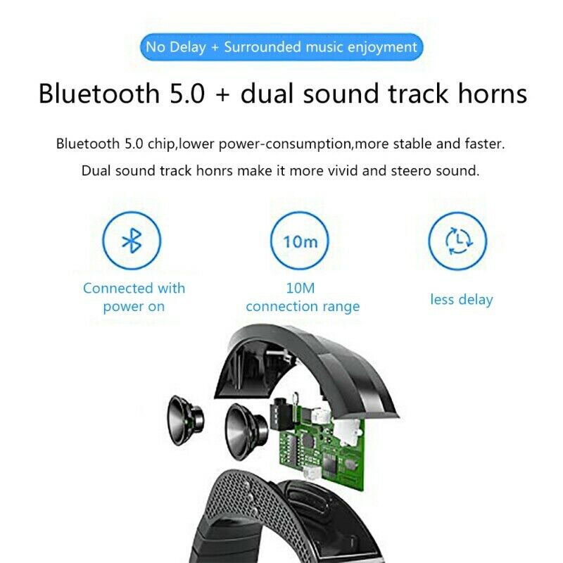 Bluetooth O Opknoping Hals Fan Draagbare Reizen Sport Mobiele Telefoon Bluetooth Muziek Fan