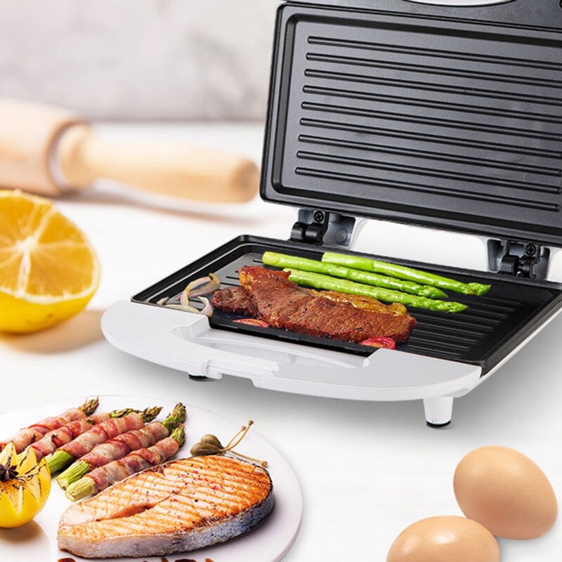 Electric Mini Sandwich Maker Grill Panini Breakfast Machine Barbecue Steak Frying Oven US Plug