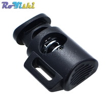 10 stks/pak Cord Lock Cilinderhuis Toggle Stopper Plastic Black 26.5mm * 18mm * 10mm