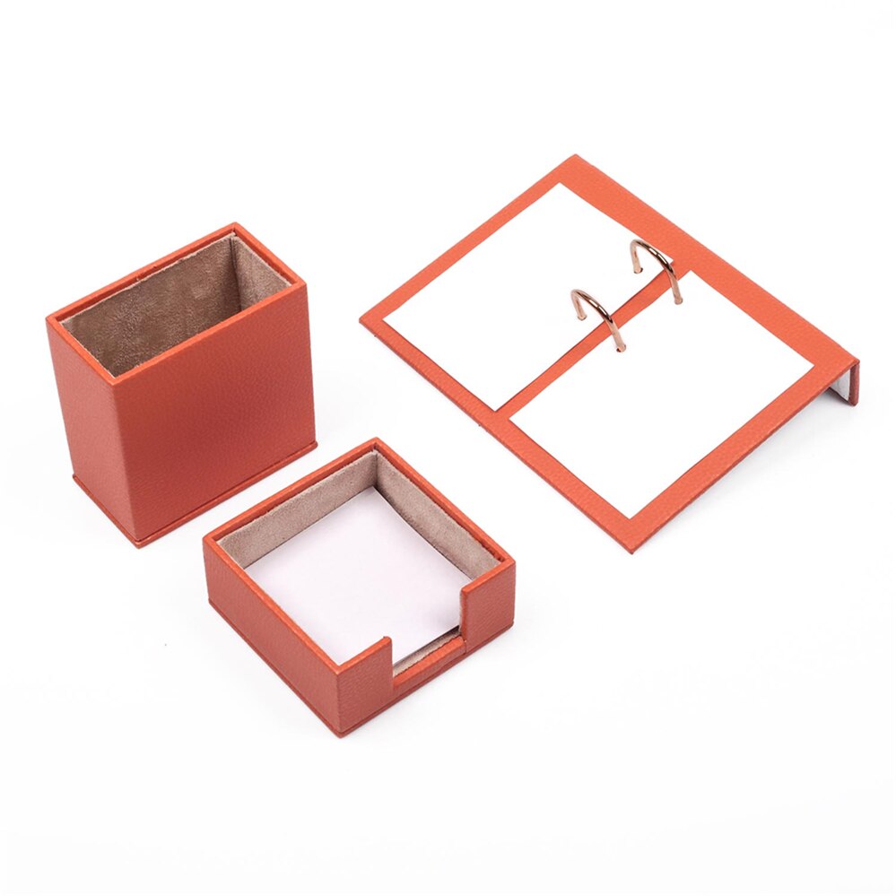 Triple Desk Set/Pen Box, Calendar Holder, Note Paper Holder (Desk Organizer Office Accessories Desk Accessories)