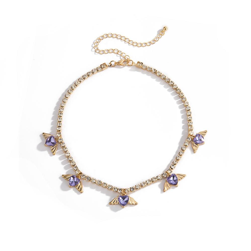 Collier pendentif cerise en cristal pour femmes, collier de Tennis pour femmes et filles, collier ras du cou cubain, bijoux hip hop, idée: 1