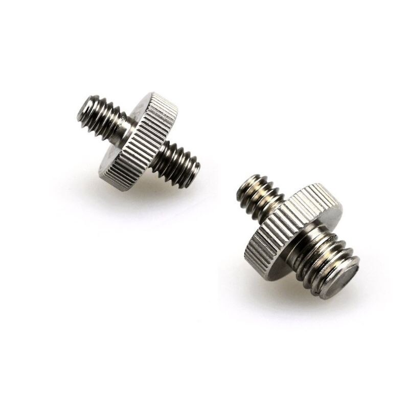 Metal 1/4\" Male to 1/4\" or 3/8\" Male Threaded Adapter 1/4 or 3/8 Inch Double Male Screw Adapter for Tripod Camera Accessories