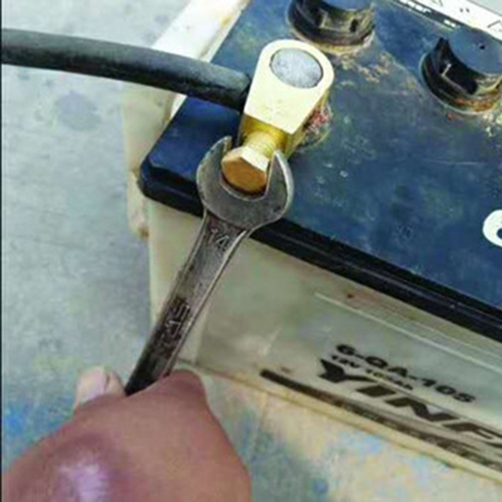 practical Car battery terminal clip brass connector battery trailer coupling head wear-resistant durabl