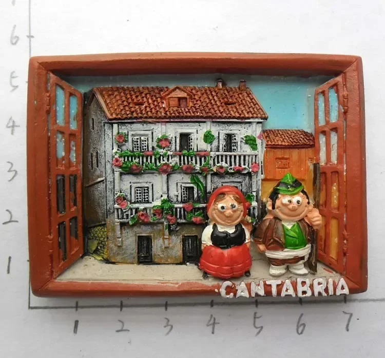 Spanien Kühlschrank Magneten Tourist Souvenir Cordoba Barcelona Mallorca Sevilla Cantabria Reise Magnetische Kühlschrank Aufkleber: Gelb