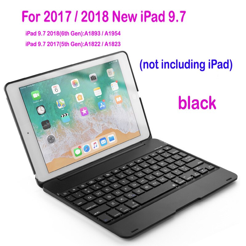 Smart Keyboard for Apple iPad 9.7 5th 6th Generation Bluetooth Keyboard Case for iPad mini 1 2 3 4 5 Air 1 2 Pro 9.7: ipad  9.7 black