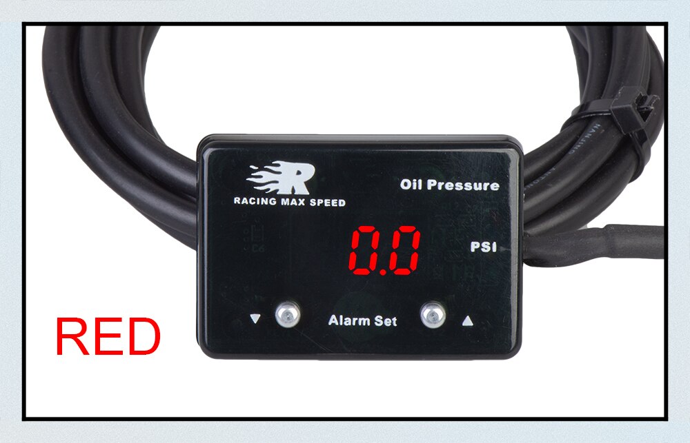 200psi 1/8 npt sensor 12v digital oil gauge pressure display oil pressure gauges/meter with sensor: red
