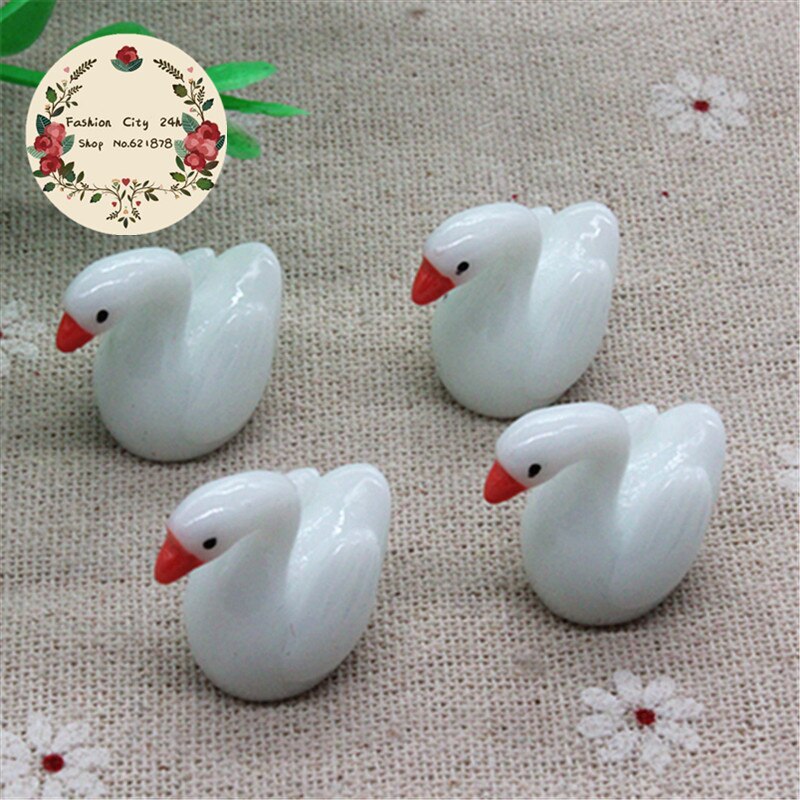 10pcs Kawaii 3D Animal Goose Resin Miniature Art DIY Decorative Craft Scrapbooking,23*23*15mm