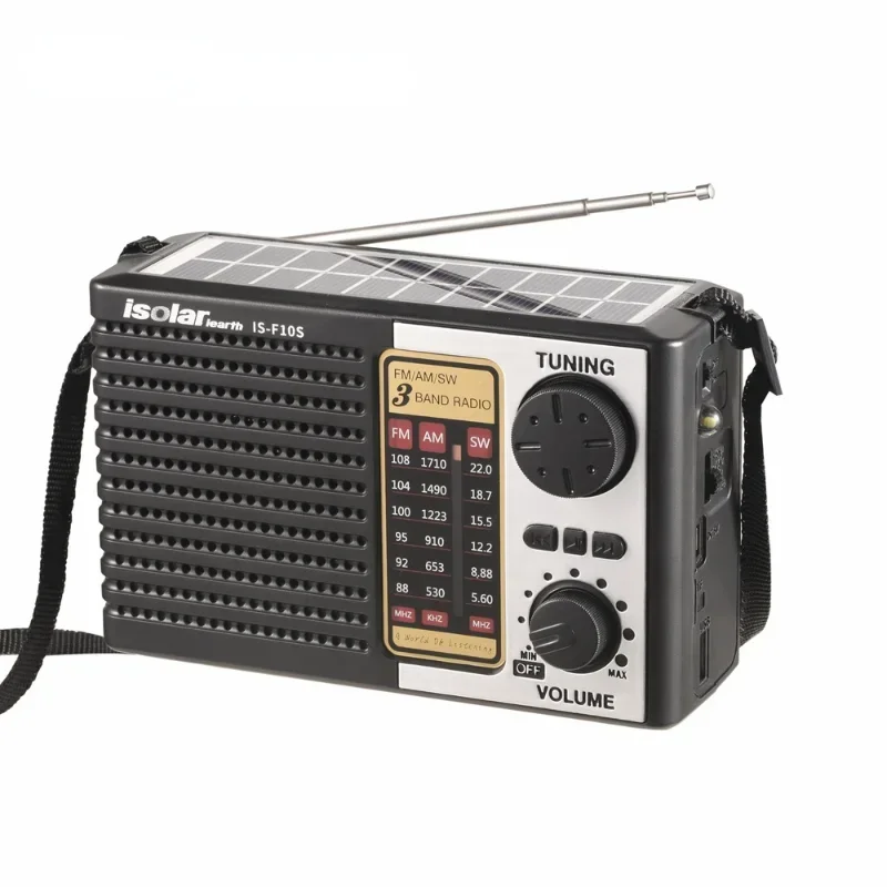 Portátil sem fio bluetooth alto-falante lanterna led fm am sw rádio de carregamento solar rádio de emergência banda completa alta sensibilidade: Default Title