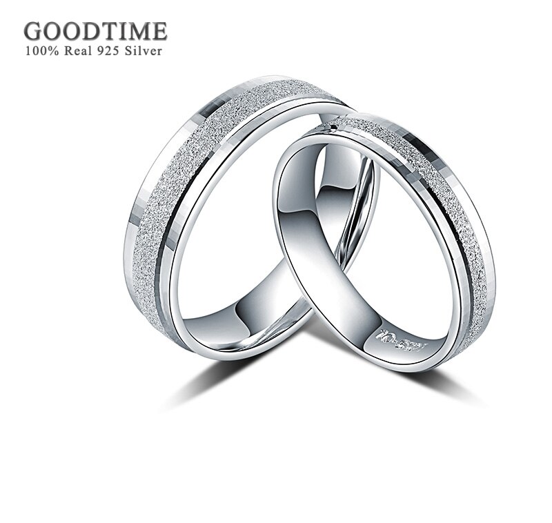 Rings Sterling-silver-jewelry 925 Silver Ring Wedding Bands Anniversary Couples Rings Engrave Words For Valentine's Day