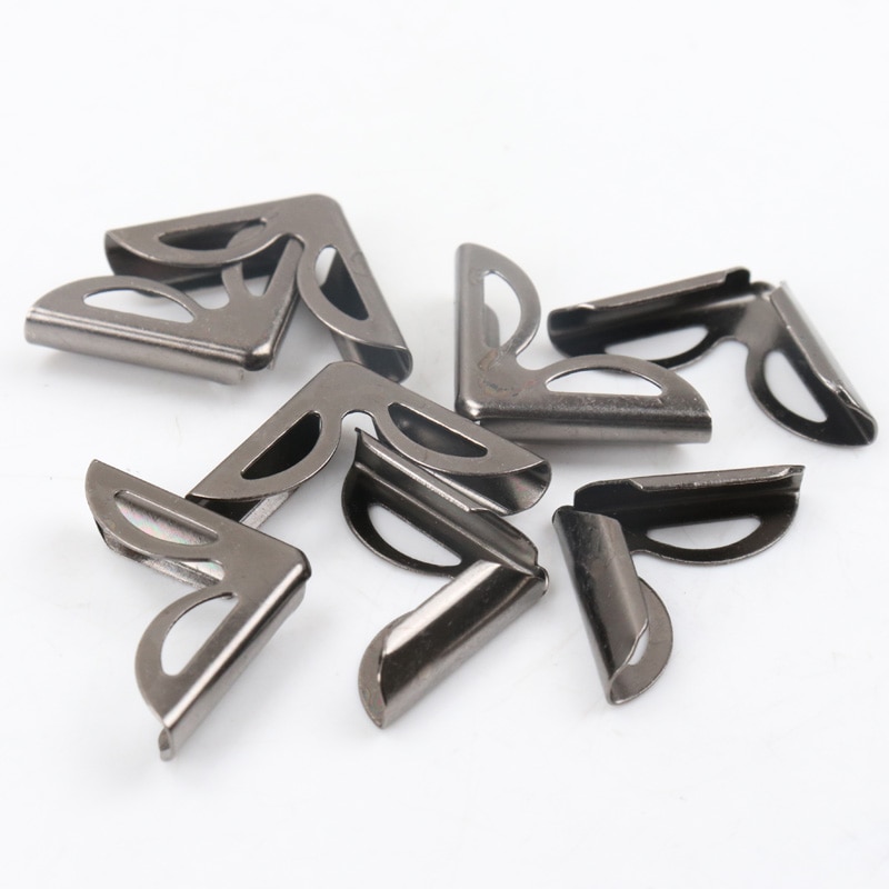 Coins métalliques pour livres, Albums photos, Menus, protège-coins, artisanat en métal, ornement, bricolage, dimensions 17x17x3mm, 40 pièces