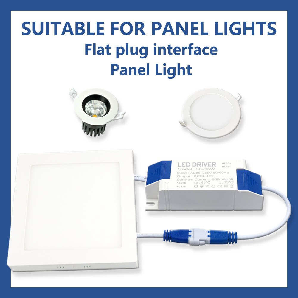 30W-36W Led Panel Lamp Voeding Verlichting Transformator AC85-265V Output 600mA DC24-42V Externe Led Driver dc Connector