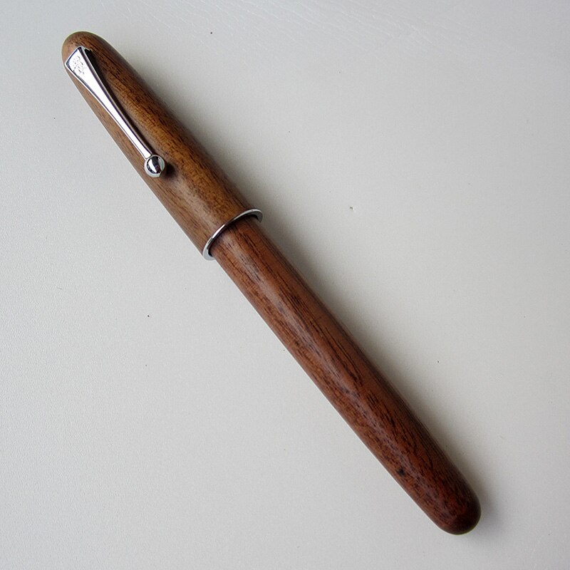 Jinhao 9035 Wooden Fountain Pen 0.7mm Nib Luxury Wood Ink Pens Business Writing Office School Supplie: Auburn / M Curved tip