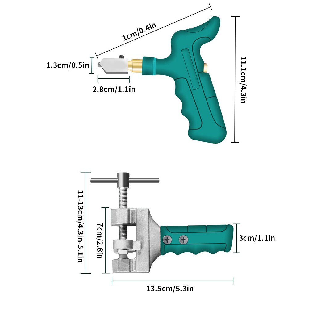 Hand Grip Tile Divider Glass Cutter Large Cutter Wheel Quick Opening Kit for Cutting Ceramic Tile Glass Mirror Quick Opening Set
